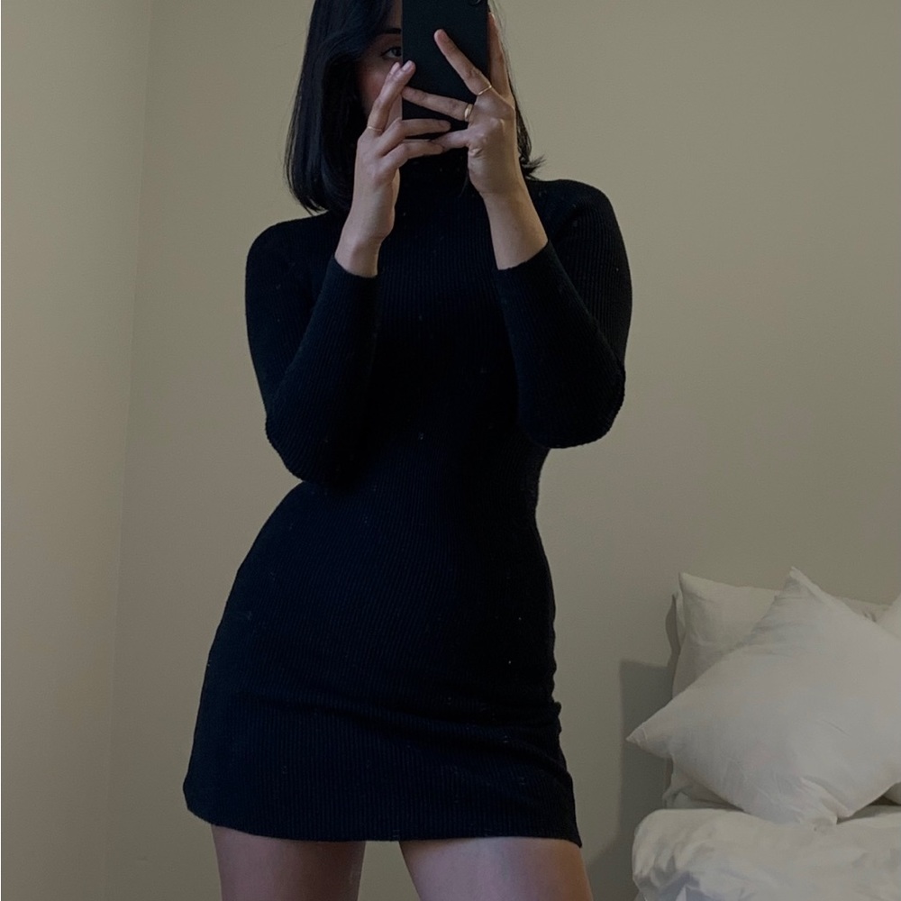 Fashionnova Turtleneck black dress
